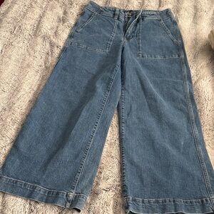 GAP Flare Wide-Leg Jeans in Classic Blue